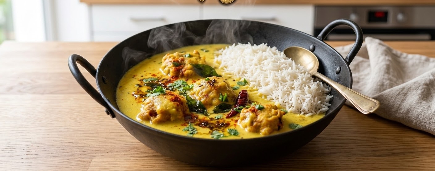 Kari Pokara with Steam Rice